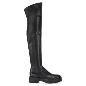 GIANVITO ROSSI Marsden Women's Leather Over The Knee Boots Black Size 37 / US 7